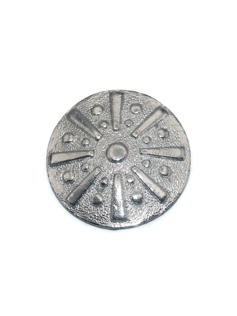Vintage Silver Tone Round Dress Clip, Scarf Clip, Shawl Clip.